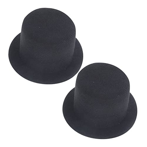 iplusmile 2Stücke Mini Hut für Puppen DIY Tops Hüte Dekorationen aus Leichtem Material für Cosplay Fotografie und Kreative Handwerksprojekte Schwarze Filzoptik von iplusmile