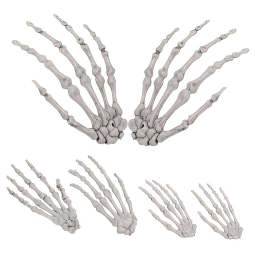 iplusmile 3 Paare Halloween Skelett Hand Dekoration Langlebig Verblassungsfrei Gruselige Requisiten für Spukhaus Party Deko Geisterhaus Zubehör von iplusmile