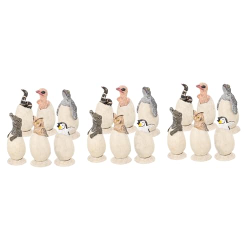 iplusmile 3 Sätze Brutei-modell Tier-ei Ei-schlüpf- Ei-simulation Tier- -set Dinosaurier-modellspielzeug Tiereier Aus Harz Schlüpfende Tiere 6 Stück * 3 von iplusmile