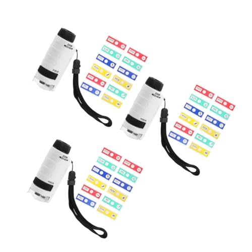iplusmile 3 Sätze Mikroskop Für Kleines Mikroskop Für Handmikroskop Tragbares Miniskop Vorschulmikroskop Tragbares Mini-scope-mikroskop Mini-bereich Weiß Plastik von iplusmile