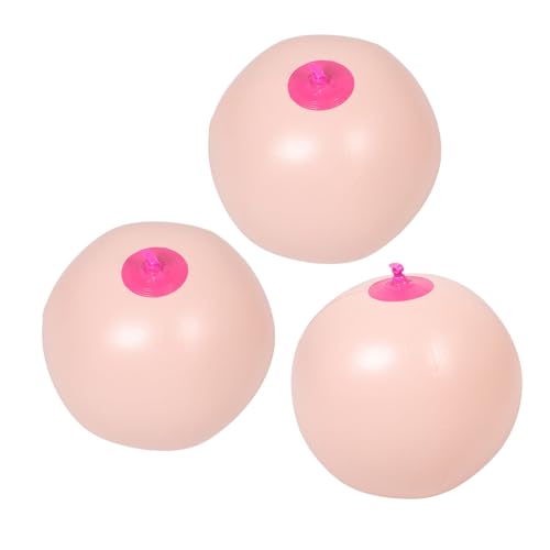 iplusmile 3 Stück Aufblasbare PVC Strandbälle Leichte Widerstandsfähige Sommer Spielbälle für Pool Strand Party Dekoration und Interaktive Outdoor Aktivitäten von iplusmile