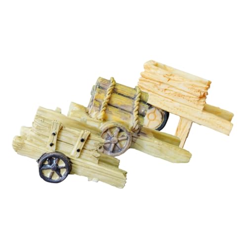 iplusmile 3 Stück Micro-Landscape-Schubkarre Gartenwagen für den Außenbereich Weihnachtsschmuck rollender Pflanzständer rollender Blumenständer Pflanzenwagen für draußen Harz von iplusmile