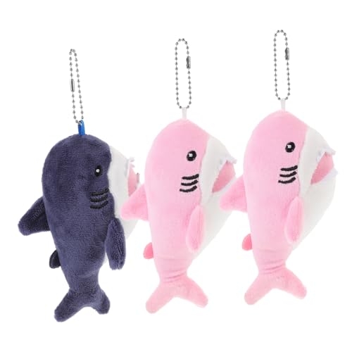 iplusmile 3 Stück Schlüsselanhänger Anhänger Für Geldbörsen Tiere Hai Kuscheltiere Picking Plüschtiere Bären Anhänger Flauschige Anhänger Rucksack Zubehör Flauschige von iplusmile