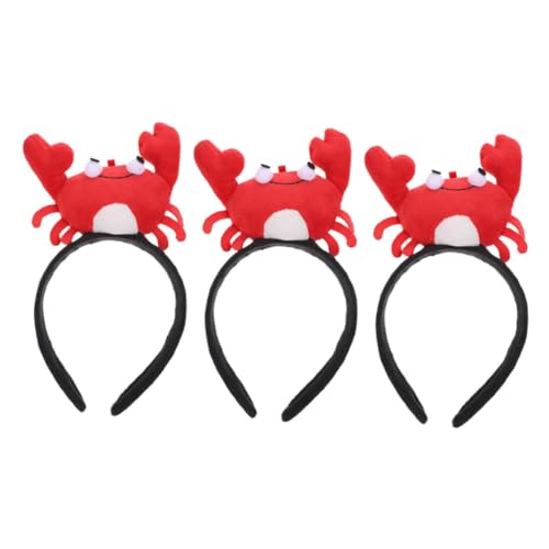 iplusmile 3 Stück Teiliges Realistisches Krabben Haarband Plüsch Tier Kopfschmuck für Motto Partys Cosplay Foto Requisiten Vielseitiges Accessoire für Erwachsene von iplusmile