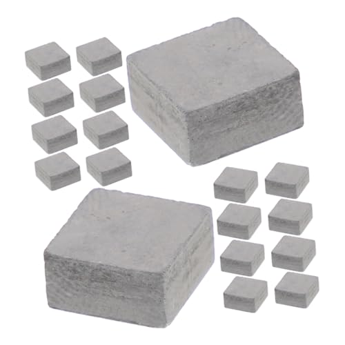 iplusmile 30 Stück Miniatur-Essens- und Spielzeugszenen Mikro-Landschaftsziegel Mauerziegelmodell kleine Ziegelsteine Bausteine ​​Bauen Miniatur-Puppenhauszubehör Ton Grey von iplusmile
