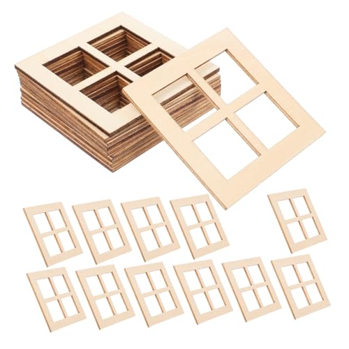 iplusmile 30Stücke Holzfenster für Puppenhaus DIY Zubehör mit Authentischem Look Handwerkskunst für Projekte und Fantasievolles iplusmile 30Stücke Holzfenster für Puppenhaus DIY Zubehör mit Authentischem Look Handwerkskunst für Projekte und Fantasievolles von iplusmile