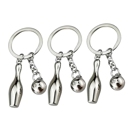 iplusmile 3Stücke Mini Bowling Schlüsselanhänger Sportliches für Bowling Partys Leichte und Robuste Schlüsselanhänger für Taschen und Rucksäcke Kreative Geschenkidee von iplusmile