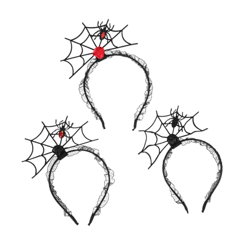 iplusmile 3Stücke Teiliges Halloween Haarschmuck Lustige Stirnbänder mit Spinnen für Halloween Party Cosplay oder Besondere Anlässe Kostüm Accessoires von iplusmile