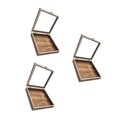 iplusmile 3er-box Insekten-sammelbox Aus Massivem Holz Vitrine Aus Holz Getrockneter Blumenrahmen Holz Getrocknete Blumenrahmen Schattenboxen Vitrinen Halter Für Getrocknete Blumen von iplusmile