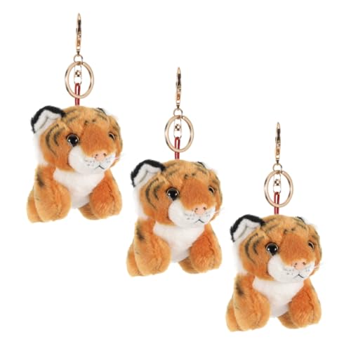 iplusmile 3stücke Stofftiger-tier Schlüsselanhänger Kleiner Plüschtiger-anhänger Süßer Rucksack-anhänger Taschen Und Handtaschenanhänger Für Festlichkeiten Und Partygeschenke von iplusmile