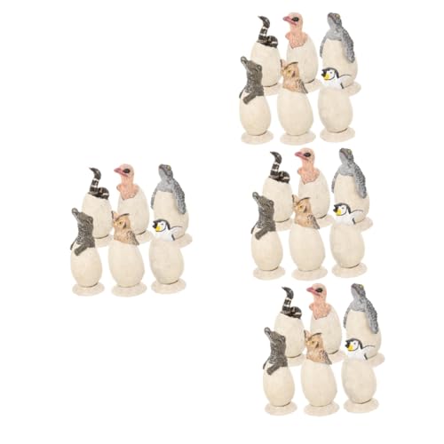 iplusmile 4 Sätze Brutei-modell Tierei-modelle Tierspielzeug Dinosaurier-modellspielzeug Tier-eier- Für Dinosaurier-ei- Kleinkindspielzeug Harz 6 Stück * 4 von iplusmile
