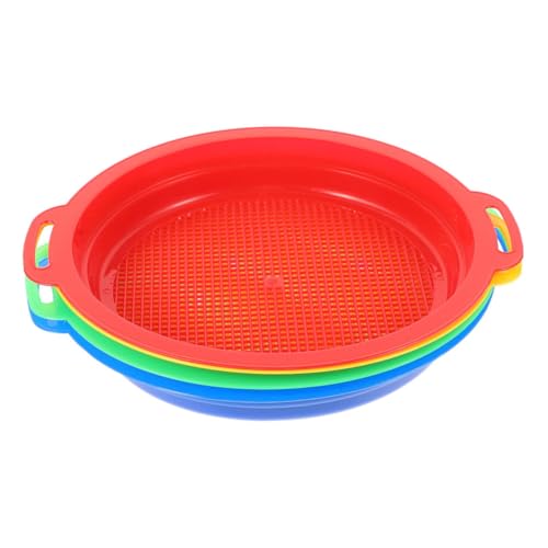 iplusmile 4 Stück Beach Toy Mesh Screen Set Outdoor Gartensieb Für Erde Und Steine Bodensieb Für Steine Gartensieb Bodensieb Für Den Strand Sandsieb Für Den Strand Pp von iplusmile