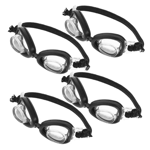 iplusmile 4 Stück Mini Puppen Schwimmbrillen Puppenbrillen Deko DIY Kostüm Accessoires Leicht Anzuziehen Stylische Mini Brillen für Puppen und Bastelprojekte von iplusmile
