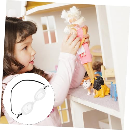 iplusmile 4 Stück Mini Schwimmbrillen für Puppen Weiße Doll Costume Eyewear Langlebige Puppenaccessoires zum Ankleiden Kinderfreundlich und Bruchsicher von iplusmile