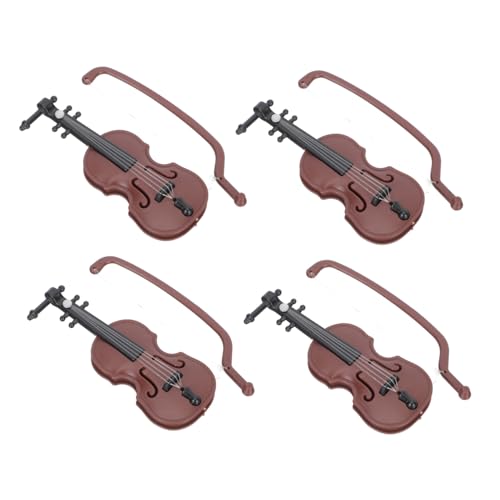 iplusmile 4 Stück Simulierte Violinen Ornamente Dekorationen Modelle Puppenhaus Violinenmodell Simulation Violine Musikspielzeug Violinenmodell Spielzeugdekor Mini von iplusmile