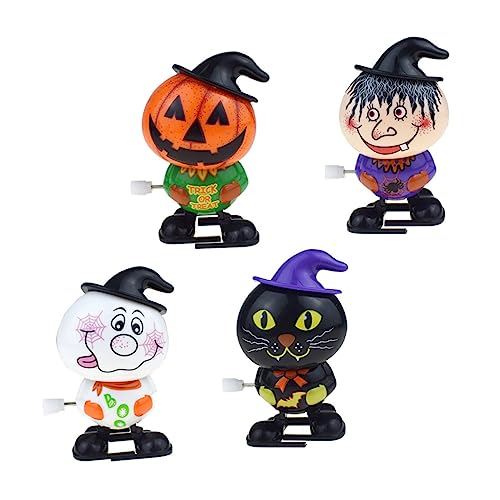 iplusmile 4 Stück Teiliges Halloween Aufziehspielzeug Stabile Kunststofffiguren mit Hexe Schwarzer Katze und Kürbis Kreative Halloween Deko für Partyspaß iplusmile 4 Stück Teiliges Halloween Aufziehspielzeug Stabile Kunststofffiguren mit Hexe Schwarzer Katze und Kürbis Kreative Halloween Deko für Partyspaß von iplusmile