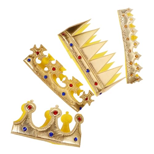 iplusmile 4 Stück Teiliges Kindergeburtstagskrone Leichte Glitzer für Jungen und Mädchen Einfach zu Tragen für Partys Bühnenauftritte und Festliche Anlässe Modisches Accessoire von iplusmile