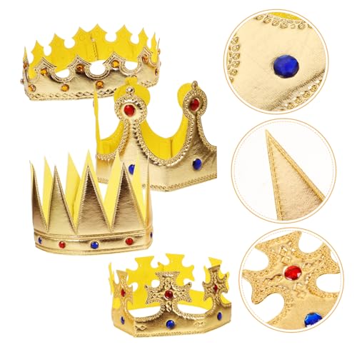 iplusmile 4 Stück Teiliges Kostümkrönchen Stabile Bequeme Filzkronen Königlichem Design Geburtstag Cosplay Leichte Glänzende Kopfbedeckung für Jungen und Mädchen iplusmile 4 Stück Teiliges Kostümkrönchen Stabile Bequeme Filzkronen Königlichem Design Geburtstag Cosplay Leichte Glänzende Kopfbedeckung für Jungen und Mädchen von iplusmile
