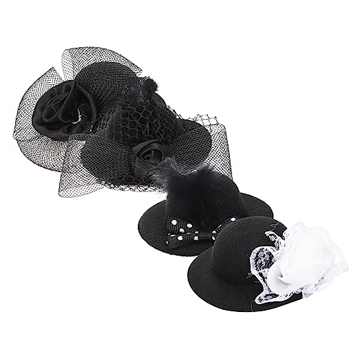 iplusmile 4 Stück Teiliges Mini Puppenhut aus Leichtem Stoff Elegante Mini für DIY Haar Accessoires und Puppen Dekoration Vielseitig Einsetzbar für Bastelprojekte und Teeparty Zubehör von iplusmile