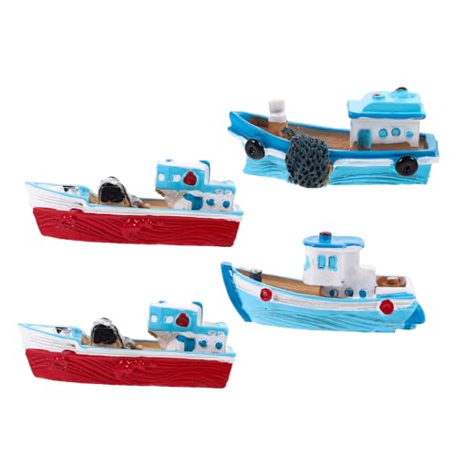 iplusmile 4 Stück Teiliges Resin Miniatur Fischerboot Dekoration Mediterraner Stil Kunstvolle Micro Landschaft DIY Wohn und Schrankdeko iplusmile 4 Stück Teiliges Resin Miniatur Fischerboot Dekoration Mediterraner Stil Kunstvolle Micro Landschaft DIY Wohn und Schrankdeko von iplusmile