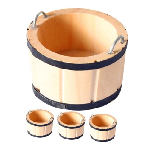 iplusmile 4Stücke Holzfässer Dekoration für Puppenhaus Zubehör für Garten Realistische Mini Eimer Kreative Accessoires für Dekoration für Puppenstubenszenen iplusmile 4Stücke Holzfässer Dekoration für Puppenhaus Zubehör für Garten Realistische Mini Eimer Kreative Accessoires für Dekoration für Puppenstubenszenen von iplusmile
