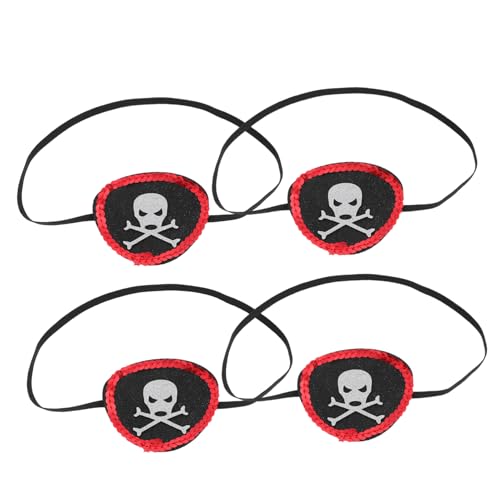iplusmile 4Stücke Piraten Augenklappen mit Paillettenrand Verstellbar für Erwachsene Kostümzubehör für Karneval Halloween Piraten Mottopartys iplusmile 4Stücke Piraten Augenklappen mit Paillettenrand Verstellbar für Erwachsene Kostümzubehör für Karneval Halloween Piraten Mottopartys von iplusmile