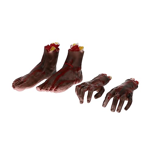 iplusmile 4Stücke Teiliges Halloween Gefälschter Hand und Fuß Requisiten Gruselige Blutige Dekoration für Spukhäuser und Halloween Partys Realistische Langlebige Halloween Lieferungen iplusmile 4Stücke Teiliges Halloween Gefälschter Hand und Fuß Requisiten Gruselige Blutige Dekoration für Spukhäuser und Halloween Partys Realistische Langlebige Halloween Lieferungen von iplusmile