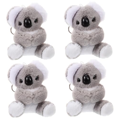 iplusmile 4pcs Niedliche Graue Koala Plüschschlüsselkette Weichgefüllte Tierbeutel Charme Rucksackzubehört von iplusmile