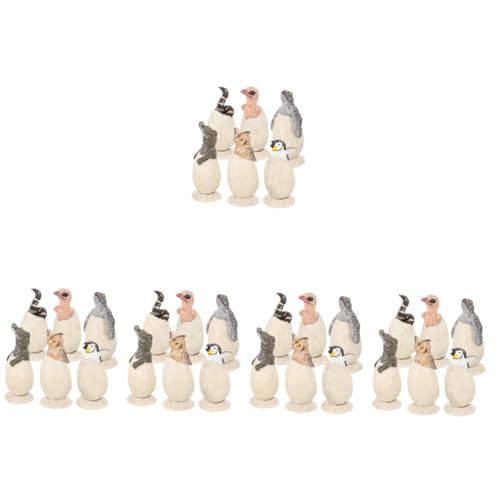 iplusmile 5 Sätze Brutei-modell Tier-eier- Für Tierisches Eierspielzeug Pinguin-ei- Ei-modelle Schlüpfende Tiere Tierspielzeug Kleinkindspielzeug Harz 6 Stück * 5 von iplusmile
