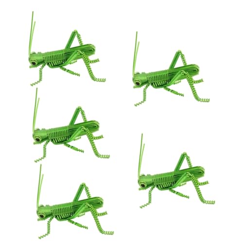 iplusmile 5 Stück Aluminiumdraht -Insekten -Ornamente Insektenfiguren Simulation Insektendekor Heuschrecke Dekoration Realistisch Gefälschte Zahlen Geformtes Modell Green von iplusmile