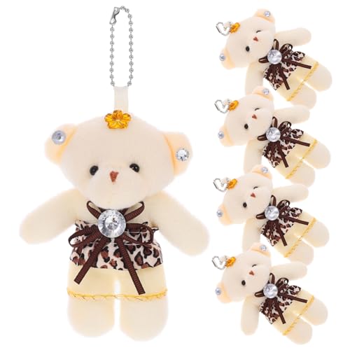 iplusmile 5 Stück Hochzeitsbären Spielzeugstrauß Mini Bärenpuppe Hängende Kleine Bären Cartoon Bärenpuppe Bärenspielzeug Kleine Bären Kleine Bärenspielzeuge Multifunktionaler von iplusmile