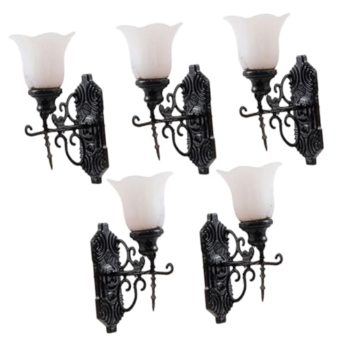 iplusmile 5 Stück Modell Wandleuchte Puppenhaus Wandleuchten klein Miniatur Dekoration wandlampe Mini-Landschaftslicht Mini House Accessory Edelstahl Plus abs Black iplusmile 5 Stück Modell Wandleuchte Puppenhaus Wandleuchten klein Miniatur Dekoration wandlampe Mini-Landschaftslicht Mini House Accessory Edelstahl Plus abs Black von iplusmile