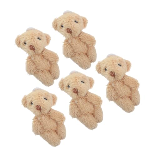 iplusmile 5 Stück Plüschbär Mini Kuscheltiere Großpackung Plüschbär Plüschtier Taschenbär Kleine Bären Kleine Bären Bärendekorationen Schlüsselanhänger Bär Miniatur Kuscheltiere von iplusmile