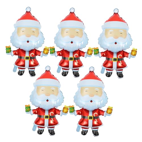 iplusmile 5 Stück Teiliges Weihnachtsballon Santa Claus aus Aluminiumfolie Langlebige Party Deko für Fenster Wand und Decke Festliche Weihnachtsatmosphäre für Familienfeiern und iplusmile 5 Stück Teiliges Weihnachtsballon Santa Claus aus Aluminiumfolie Langlebige Party Deko für Fenster Wand und Decke Festliche Weihnachtsatmosphäre für Familienfeiern und von iplusmile