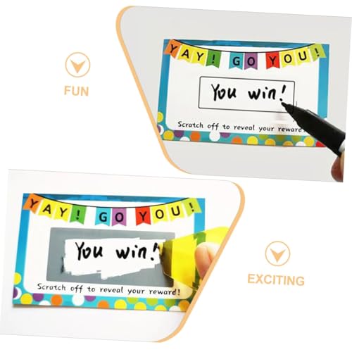 iplusmile 50 Blatt Pack DIY Kratzkarten Blanko Karten zum Selbstgestalten Interaktive Partyspiele für Geburtstage und Schulpreise Kreative Bastelsets für Schüler und Vielseitige von iplusmile