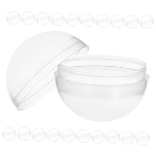 iplusmile 50 Stück Gacha-Schale Zur Osterparty Minature Muscheln Handwerk Leerer Ball Für Party Kapseln Leere Klare Runde Kapseln Packball Plastik Transparent von iplusmile
