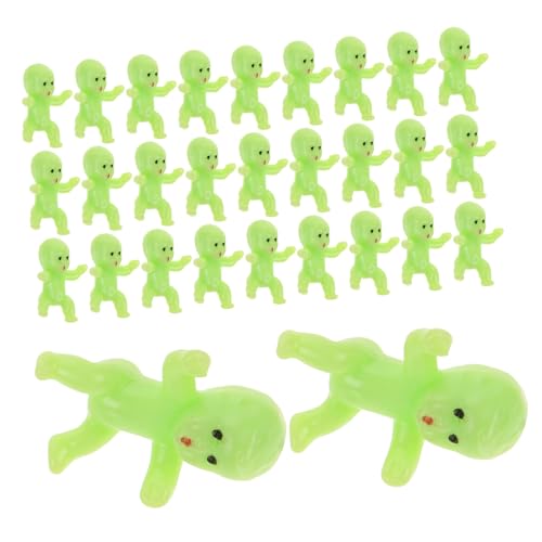 iplusmile 50 Stück Mini Plastikbabys Grün Kleine Babypuppen für Babyparty Geschenkideen Partydekoration Lustige Miniaturspielzeuge als Babyparty Giveaways von iplusmile