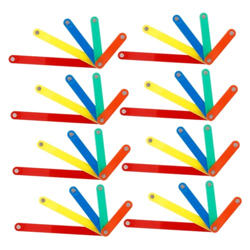 iplusmile 50 Stück Teiliges Magnetisches Geometrisches Lernset aus Kunststoff Vielseitige Mathematikstreifen für Fördert Räumliches Kreativität und Interaktives Lernen im Klassenzimmer von iplusmile