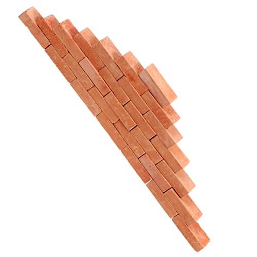 iplusmile 50Stücke Ziegelsteine für DIY Mini Hausdekorationen Simulierte Bausteine für Modellbau Sandtisch Steinmodell und Puppenhaus Accessoires für Kreative Projekte von iplusmile