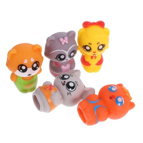 iplusmile 5Stücke Fingerpuppen für Süße Cartoon Tierfiguren aus Vinyl Interaktives für Rollenspiele und Geschichtenerzählen für Geburtstagsfeiern und Lernspiele von iplusmile