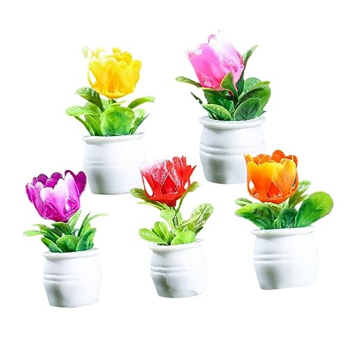 iplusmile 5Stücke Puppenhaus Teiliges von Realistischen Bonsai Dekorationen aus Resin für Zen Garten Deko Miniaturpflanzen von iplusmile