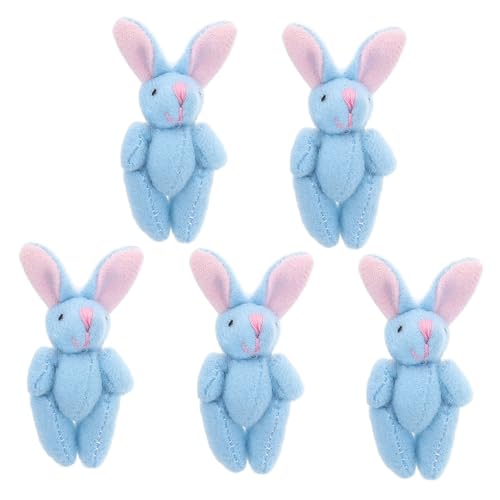 iplusmile 5Stücke Teiliges Mini Plüschkaninchen Gelenkige Hasenpuppen Niedliches Tierplüsch für Dekoration Hochzeitstorte Topper Multifunktionales von iplusmile