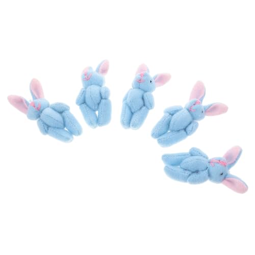 iplusmile 5Stücke Teiliges Mini Plüschkaninchen Niedliche Hasenpuppen für DIY Osterdekoration Kuscheltier Kinderzimmer von iplusmile