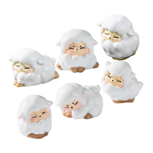 iplusmile 6 Stück Lammpuppen-Ornamente Miniaturfiguren Miniatur-schaffiguren Winzige Figuren Schaf Figur Dekoration Für Kleine Miniatur-landschaftsdekoration Minature Dinge Harz iplusmile 6 Stück Lammpuppen-Ornamente Miniaturfiguren Miniatur-schaffiguren Winzige Figuren Schaf Figur Dekoration Für Kleine Miniatur-landschaftsdekoration Minature Dinge Harz von iplusmile
