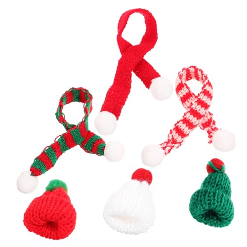 iplusmile 6 Stück Teiliges Mini Weihnachtsmützen mit Roten Weißen und Grünen Strickmützen und Passenden Schals Leichte DIY Weihnachtsdeko für Bastelzubehör Tisch und Baumdekoration iplusmile 6 Stück Teiliges Mini Weihnachtsmützen mit Roten Weißen und Grünen Strickmützen und Passenden Schals Leichte DIY Weihnachtsdeko für Bastelzubehör Tisch und Baumdekoration von iplusmile