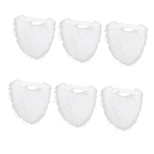 iplusmile 6 Stück Teiliges Santa Claus Schnurrbart Künstlich Selbstklebend Leicht Bequem für Festliches Cosplay Weihnachtskostüm von iplusmile