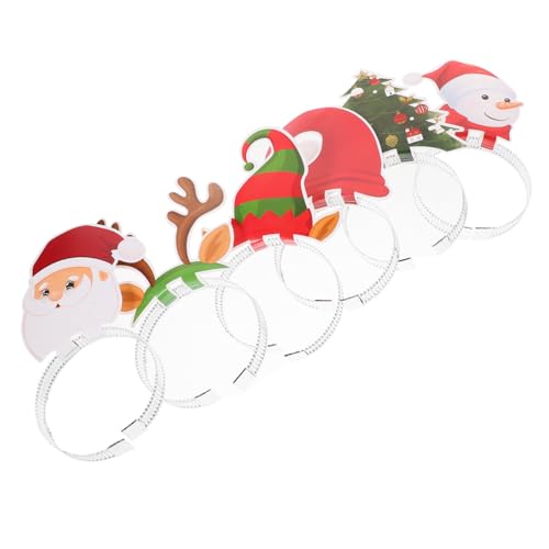 iplusmile 6 Stück Teiliges Weihnachts Stirnband mit Cartoon Schneemann und Rentier Motiven Robustes Leichtes Haar Accessoire für Party Cosplay und Festliche Fotos Bequem und Langlebig von iplusmile