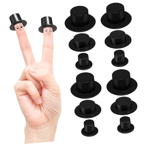 iplusmile 60 Stück Teiliges Mini Zylinderhut Kleine Dekorative Hüte in Verschiedenen Stilen Vielseitig für DIY Bastelprojekte Schneemann und Puppendeko für Weihnachtsdeko und Handarbeiten von iplusmile