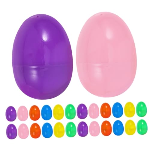 iplusmile 60Stücke Befüllbare Plastikeier mit Realistischem Design für Ostern Kunststoff Eier für Partydekoration und Schokoladenverpackung Einfach zu Öffnen von iplusmile