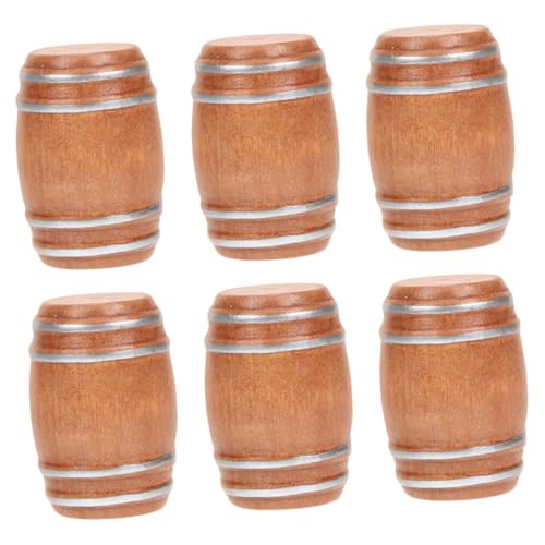 iplusmile 6Stücke Holzfass Vintage Bier Fässer für Puppenhaus Dekoration Realistisches Design für Mini Bar und Drink Accessoires für Kreative Szenen und Sammler iplusmile 6Stücke Holzfass Vintage Bier Fässer für Puppenhaus Dekoration Realistisches Design für Mini Bar und Drink Accessoires für Kreative Szenen und Sammler von iplusmile